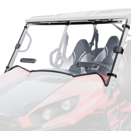 Clear Dustproof Durable Hard Coat Poly Vented Front Full Windshield for Kawasaki Teryx 800 / Teryx4 800 2016-2024