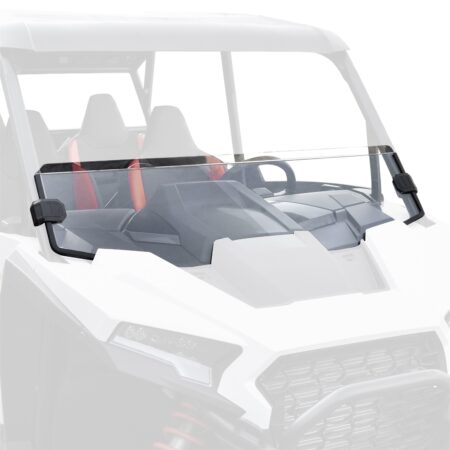 Clear Front Half Windshield Lightly Dustproof Durable Poly Half Windscreen for Polaris RZR XP 1000 / XP 4 1000 2024+
