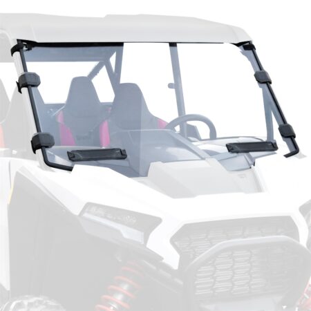 Clear Scratch Resistant Coating Vented Front Full Windshield Windscreen Window with Vents for Polaris RZR XP 1000 / XP 4 1000 2024+