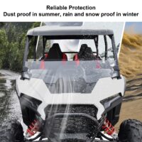 Clear Front Half Windshield Lightly Dustproof Durable Poly Half Windscreen for Polaris RZR XP 1000 / XP 4 1000 2024+ - Image 2