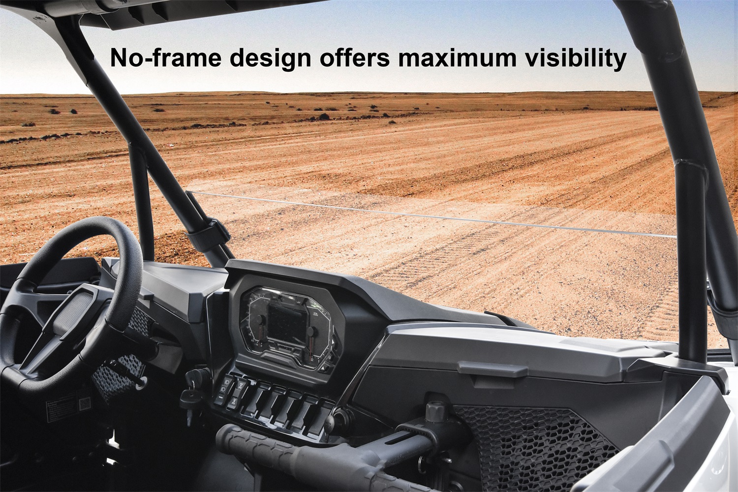 Clear Front Half Windshield Lightly Dustproof Durable Poly Half Windscreen for Polaris RZR XP 1000 / XP 4 1000 2024+ - Image 4