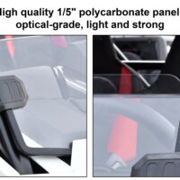 Clear Front Half Windshield Lightly Dustproof Durable Poly Half Windscreen for Polaris RZR XP 1000 / XP 4 1000 2024+ - Image 5