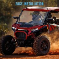Clear Scratch Resistant Coating Vented Front Full Windshield Windscreen Window with Vents for Polaris RZR XP 1000 / XP 4 1000 2024+ - Image 6
