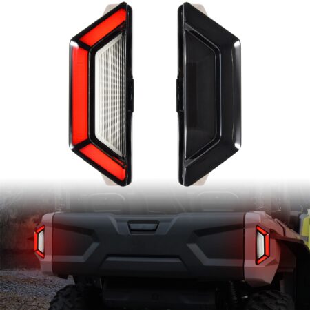 LED Smoked Black Taillights Brake Stop Lights Tail Lamps for Yamaha Wolverine RMAX2/ RMAX4 1000 2021-2024