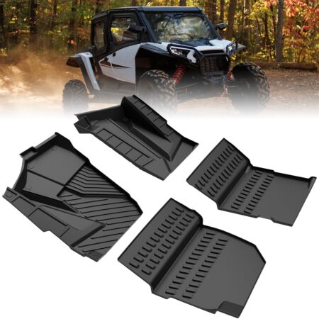 Front and Rear Row  TPE Floor Liners Floor Mats for Polaris RZR XP 4 1000 2024+