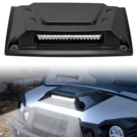 Sport Hood Scoop with LED Spotlight for Kawasaki Mule Pro FXT DXT DX FX 2015-2024