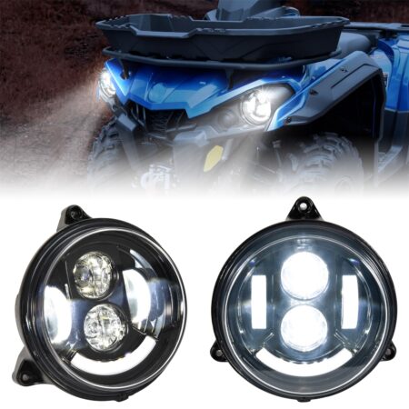 LED Headlights Assembly with DRL High Low Beam for Can-Am Outlander 450 500 570 EFI L Max 2015-2024 Accessories, Plug and Play
