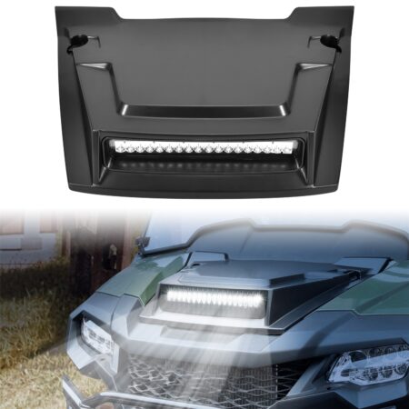 Sport Hood Scoop with LED Spotlight for Honda Pioneer 700 2P 4P 2014-2024 Accessories