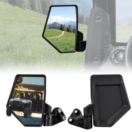 Adjustable A-Pillar-Mounted Side Mirrors Wide Foldable ROPS-Mounted Side Rearview Mirror for Polaris Ranger Crew/XD 1500 Premium 2024