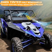 Dark Tinted Front Half Windshield for Yamaha YXZ 1000R/SE/SS/SS SE/SS XTR 2019-2024 - Image 2