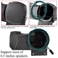 6.5" Adapter Brackets of Rear Seat Speaker Pods for Polaris RZR XP 1000/XP 4 1000 2024+ - Image 2