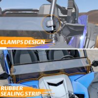 Dark Tinted Front Half Windshield for Yamaha YXZ 1000R/SE/SS/SS SE/SS XTR 2019-2024 - Image 3