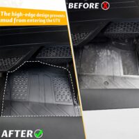 TPE Floor Mats Front and Rear Row Floor Liners All Weather Protection Slush Mats Floor Mats for Polaris Ranger XD 1500 CREW 2024+ - Image 3