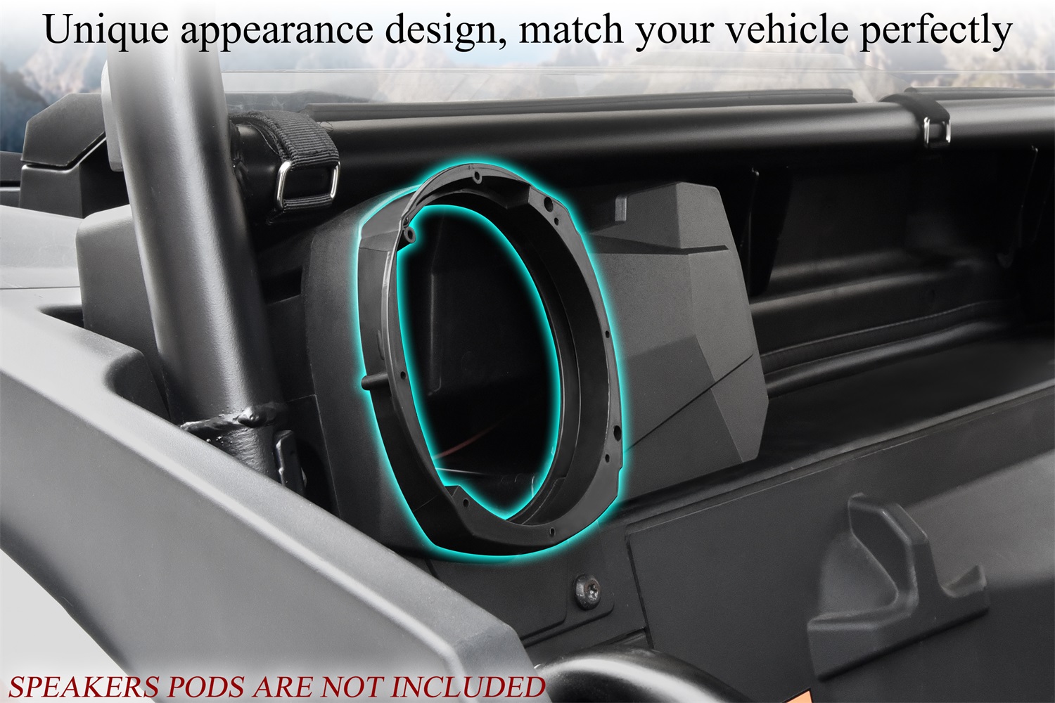 6.5" Adapter Brackets of Rear Seat Speaker Pods for Polaris RZR XP 1000/XP 4 1000 2024+ - Image 3