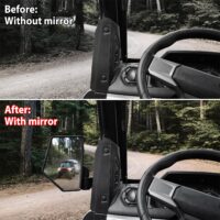 Adjustable A-Pillar-Mounted Side Mirrors Wide Foldable ROPS-Mounted Side Rearview Mirror for Polaris Ranger Crew/XD 1500 Premium 2024 - Image 4