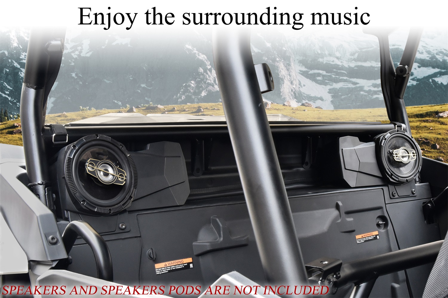 6.5" Adapter Brackets of Rear Seat Speaker Pods for Polaris RZR XP 1000/XP 4 1000 2024+ - Image 4