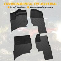 TPE Floor Mats Front and Rear Row Floor Liners All Weather Protection Slush Mats Floor Mats for Polaris Ranger XD 1500 CREW 2024+ - Image 5