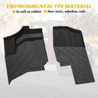TPE Front Floor Mats Front Row Floor Liners All Weather Protection Slush Mats for Polaris Ranger XD 1500 All Models 2024+ - Image 5