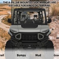 Adjustable A-Pillar-Mounted Side Mirrors Wide Foldable ROPS-Mounted Side Rearview Mirror for Polaris Ranger Crew/XD 1500 Premium 2024 - Image 7