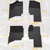 TPE Floor Mats Front and Rear Row Floor Liners All Weather Protection Slush Mats Floor Mats for Polaris Ranger XD 1500 CREW 2024+ - Image 8