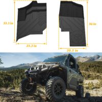 TPE Front Floor Mats Front Row Floor Liners All Weather Protection Slush Mats for Polaris Ranger XD 1500 All Models 2024+ - Image 8