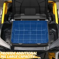 UTV Rear 96L Storage Cargo Trunk Box for Can-Am Maverick R X RS 2024+ - Image 2