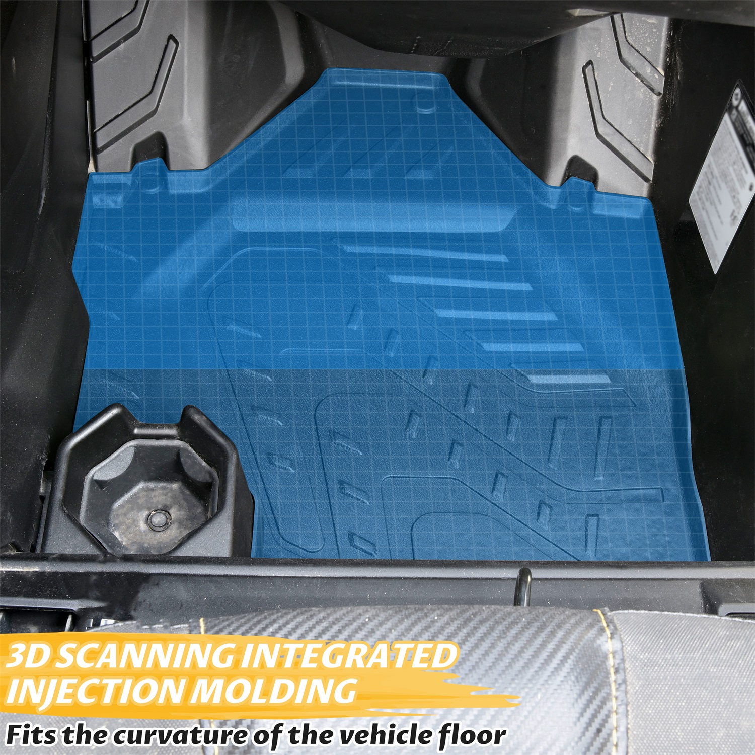 TPE Anti-Slip Floor Mats Front Row Floor Liners for Can-Am Maverick R X RS 2024+ - Image 5