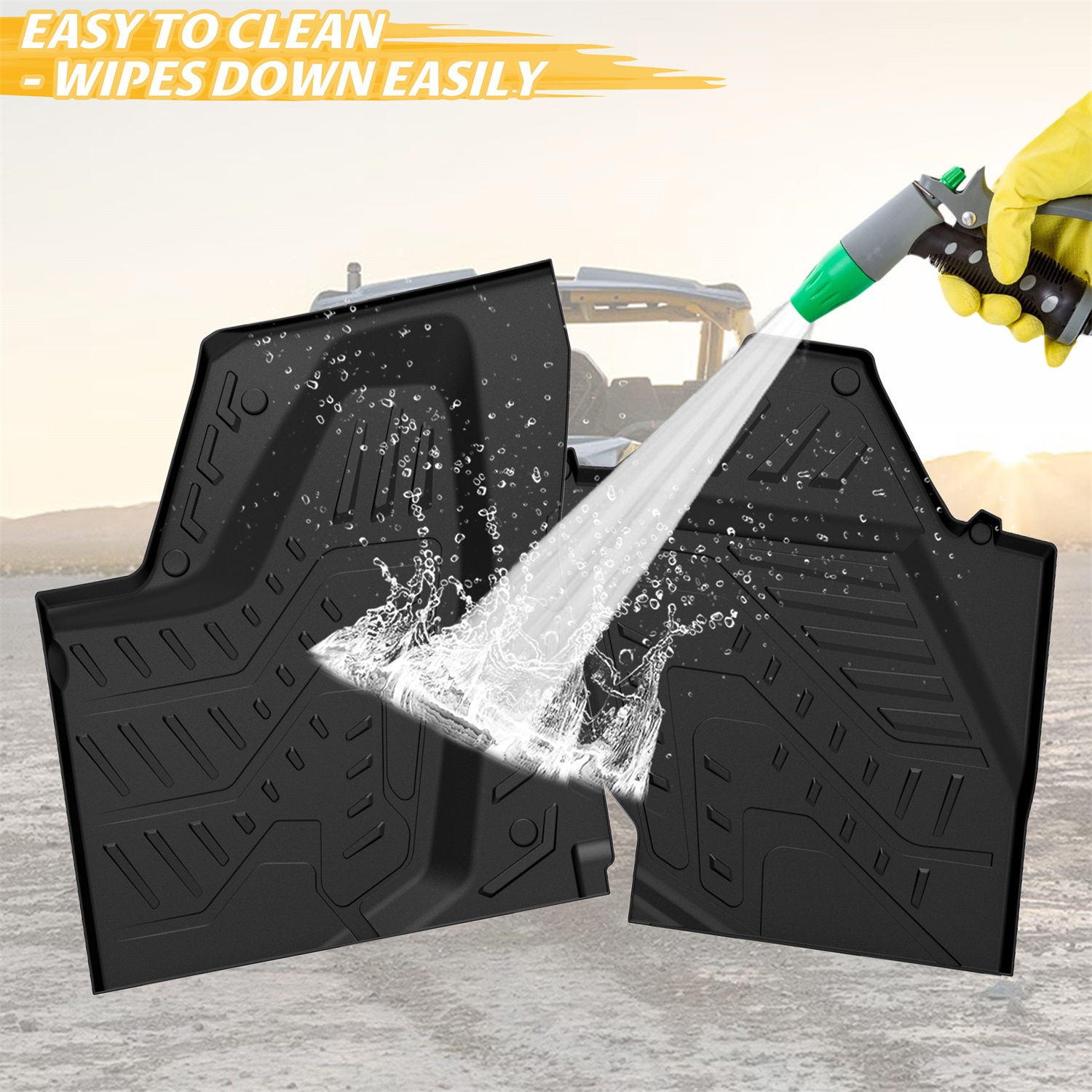 TPE Anti-Slip Floor Mats Front Row Floor Liners for Can-Am Maverick R X RS 2024+ - Image 7