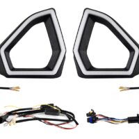 LED Front Accent Lights Front Auxiliary Light Front Fascia Signature Light with DRL Turn Signal for Polaris Ranger 1500 XD 2024 - Image 9