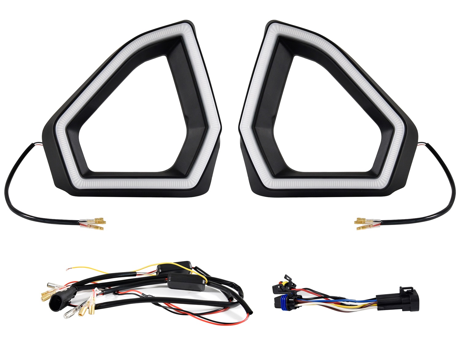 LED Front Accent Lights Front Auxiliary Light Front Fascia Signature Light with DRL Turn Signal for Polaris Ranger 1500 XD 2024 - Image 9