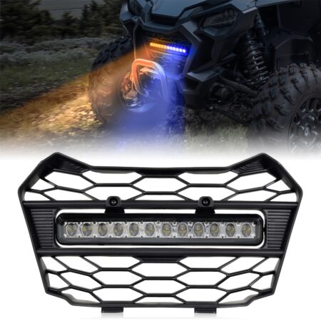 Front Mesh Grille with Strobe Light for Honda Talon 1000R 1000X 1000X-4 2022-2024