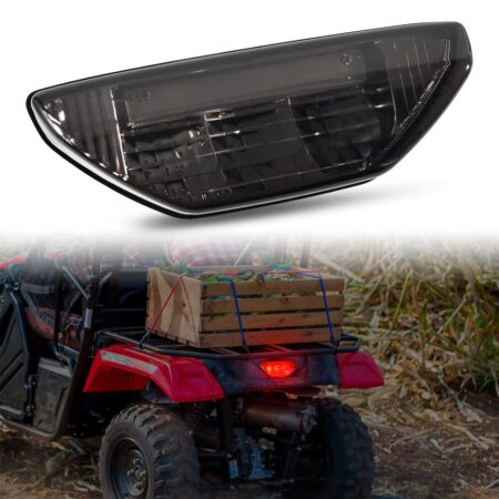 Smoked Black LED Taillight Assembly Rear Brake Stop Light Tail Lamp for Honda Pioneer 500 MUV700 TRX250 300 400EX 2005-2024