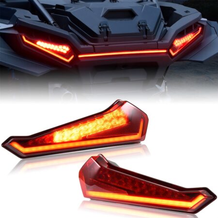 Red LED Taillights Rear Lamps for Polaris RZR XP 1000/ XP 4 1000 2024+ Ultimate Sport Premium (2PCS, Replace #2415182, 2415183)