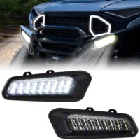 LED Front Bumper Lights Front Brushguard Auxiliary Lights Front Brush Guard Accent Light for Polaris Ranger 1500 XD All Models 2024 2025