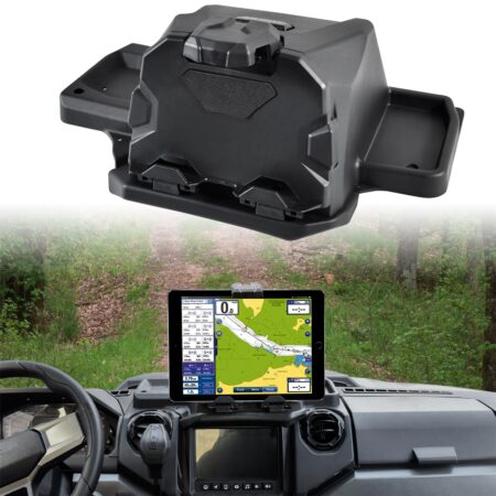 Tablet Phone Holder Adjustable Electronic Device Holder GPS Navigator Mount with Storage Box for Polaris Ranger Crew/1500 XD Northstar Ultimate 2024 2025