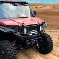 Waterproof Black Front Mesh Grille with LED Accent Light Bar and Left Right DRL for Polaris Xpedition XP/XP 5/ADV/ADV 5 2024+ - Image 2