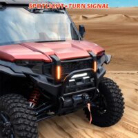 Front Black Mesh Grille with LED Light Bar Left Right Turn Signal Light for Polaris Xpedition XP/XP 5/ADV/ADV 5 2024+ - Image 8