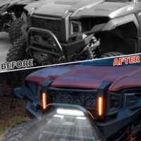 Front Black Mesh Grille with LED Light Bar Left Right Turn Signal Light for Polaris Xpedition XP/XP 5/ADV/ADV 5 2024+ - Image 7