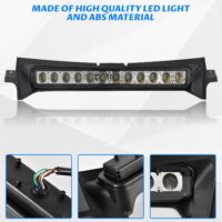 LED Hood Spotlight with Blue Amber Lamps Remote Control Emergency Strobe Light for Polaris RZR XP/XP4 1000 Turbo 2019-2023 - Image 6