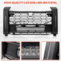 Front Black Mesh Grille with LED Light Bar Left Right Turn Signal Light for Polaris Xpedition XP/XP 5/ADV/ADV 5 2024+ - Image 6