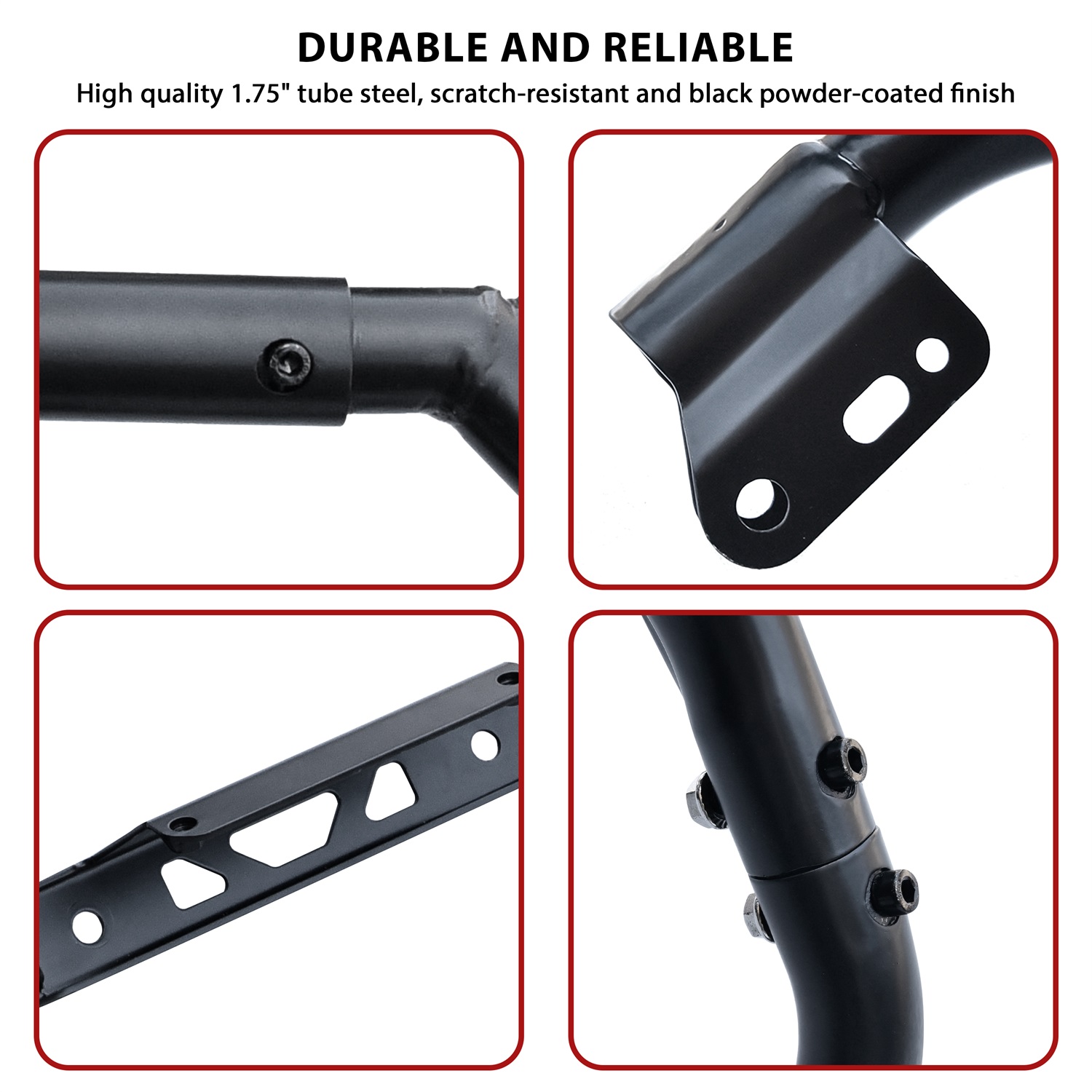 Heavy Duty Front High Coverage Bumper Brush Guard for Polaris RZR XP/XP 4 1000 Ultimate Sport Premium 2024+, Replace #2884513 - Image 5