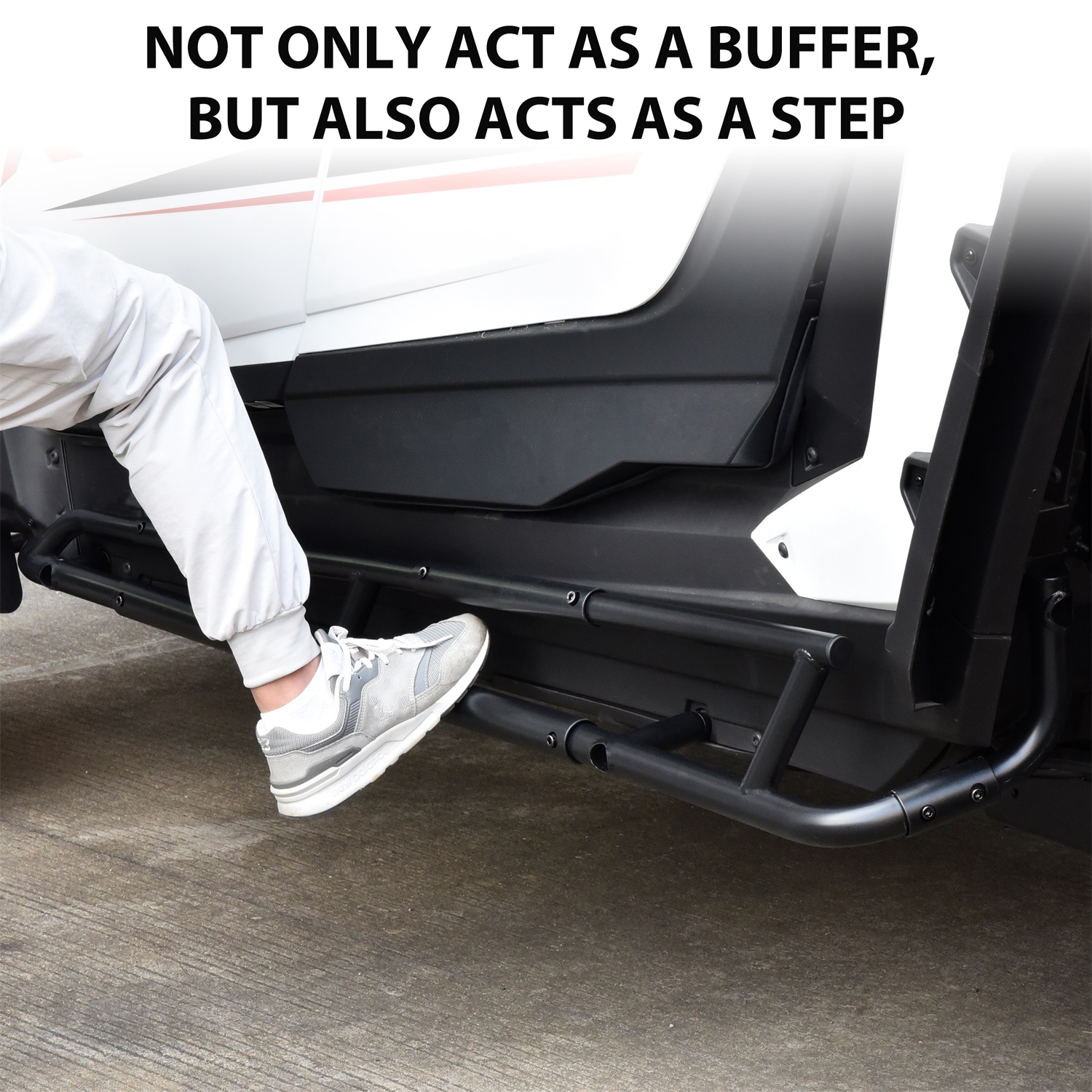 Combined Side Bumper Protector Guard Side Steps Low Profile Rock Sliders Tree Kickers for Polaris RZR XP 4 1000 2024+(4 Seat) - Image 5