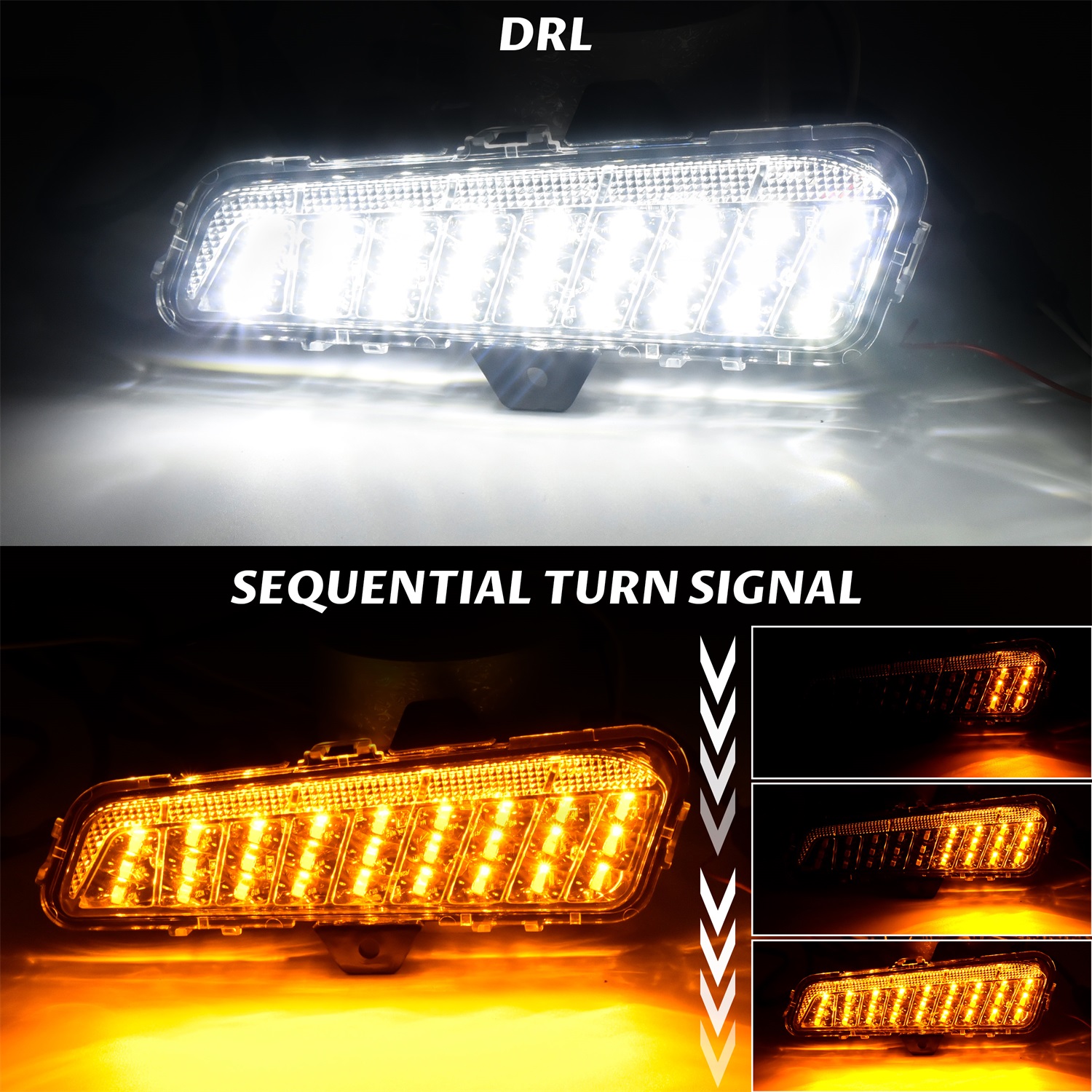 LED Front Bumper Lights Front Brushguard Auxiliary Light Front Accent Light DRL Turn Signal for Polaris Ranger 1500 XD 2024 2025 Accessories - Image 6