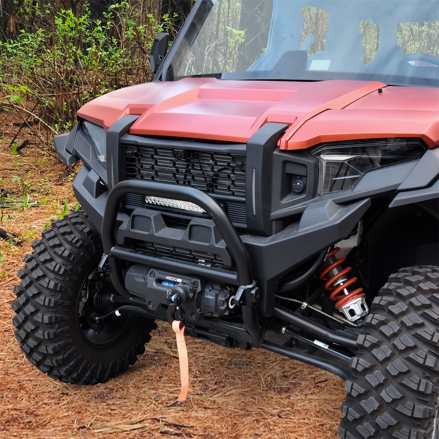 Waterproof Black Front Mesh Grille with LED Accent Light Bar and Left Right DRL for Polaris Xpedition XP/XP 5/ADV/ADV 5 2024+ - Image 6