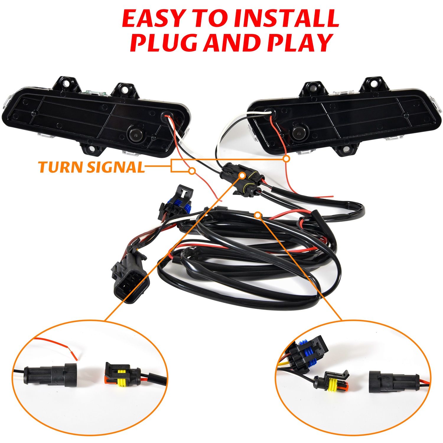 LED Front Bumper Lights Front Brushguard Auxiliary Light Front Accent Light DRL Turn Signal for Polaris Ranger 1500 XD 2024 2025 Accessories - Image 7