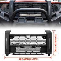 Front Black Mesh Grille with LED Light Bar Left Right Turn Signal Light for Polaris Xpedition XP/XP 5/ADV/ADV 5 2024+ - Image 3