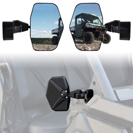 Adjustable Side Mirrors for Can-Am Defender HD5 HD7 HD8 HD9 HD10 2016-2024 (2PCS, Replace #715008101)