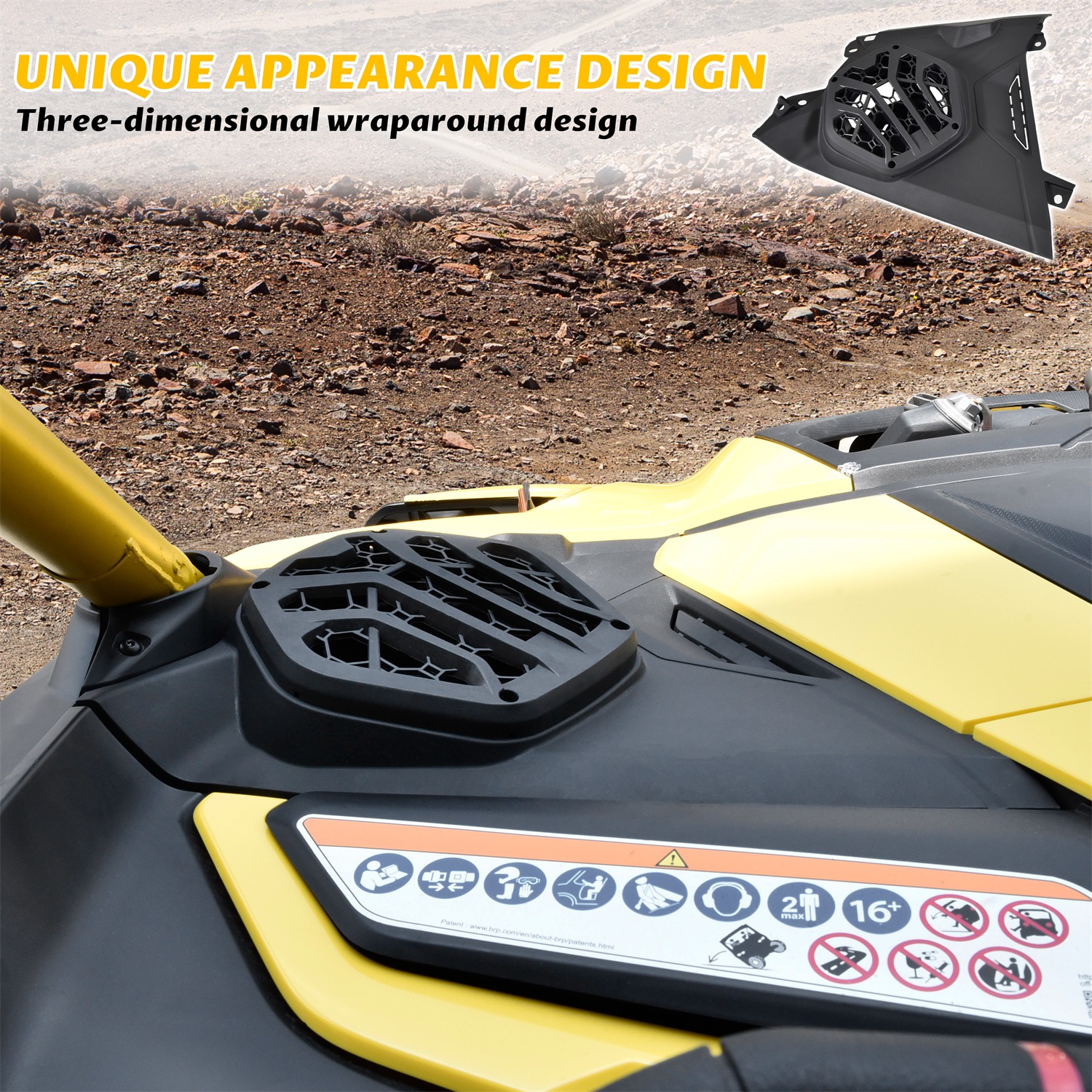 Front Dash Speaker Panels for Can-Am Maverick R MAX X RS 2024+ Models Accessories - Image 5