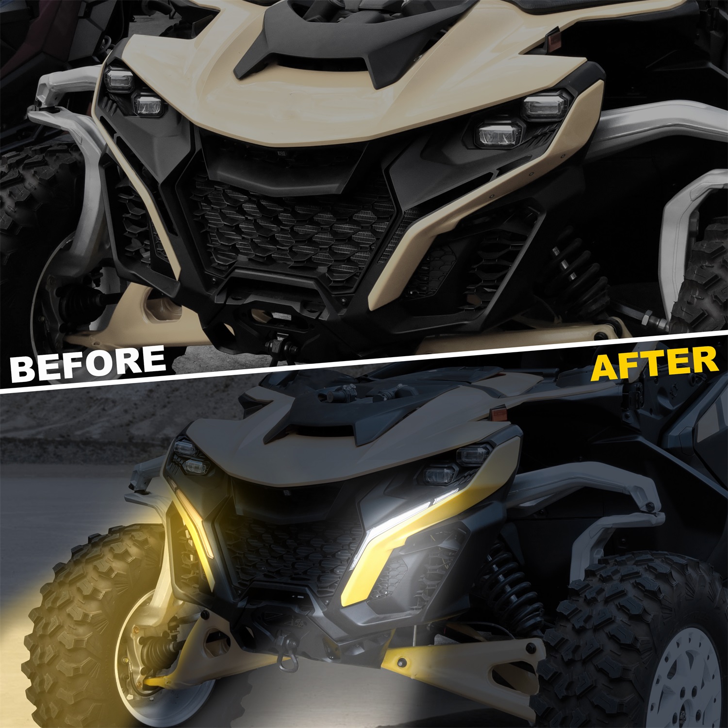 Front DRL Auxiliary Accent Turn Signal Lights for Can Am Maverick R MAX X RS 2024+ Models Accessories - Image 5