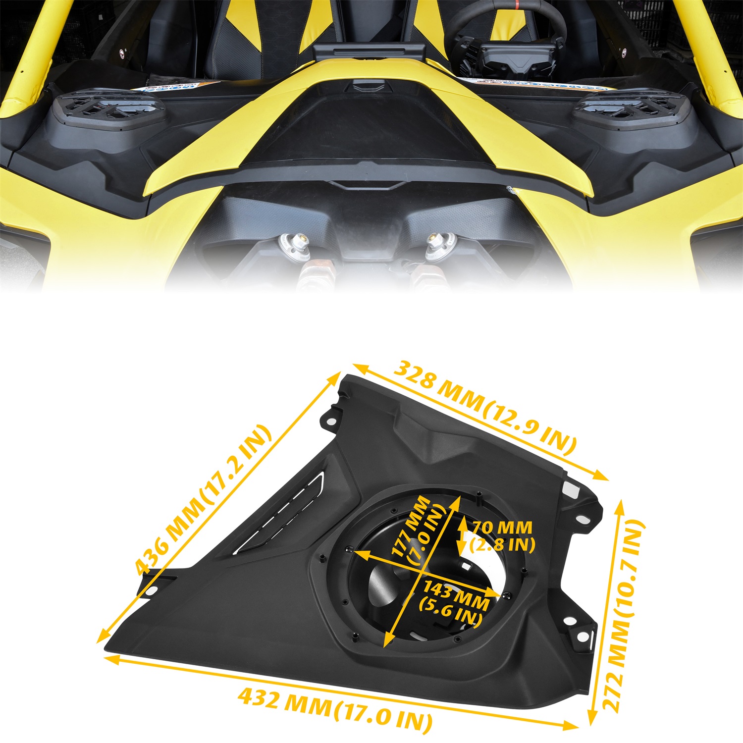 Front Dash Speaker Panels for Can-Am Maverick R MAX X RS 2024+ Models Accessories - Image 8